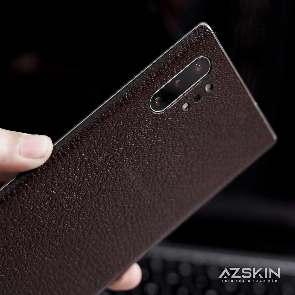 Miếng Dán Da Bò Thật Cho Samsung s10 plus Màu Nâu Đất (M09)