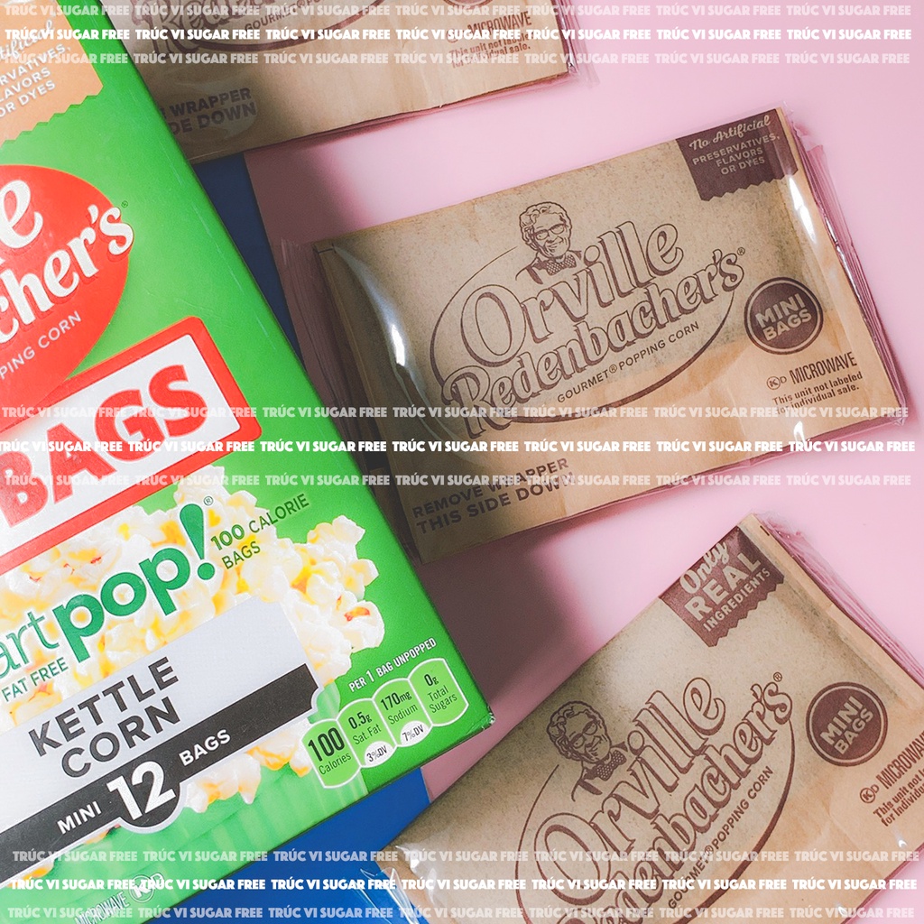 [Bỏng Ngô] Bắp rang bơ không đường (94% fat free) Orville Redenbacher’s ( eat clean, ăn kiêng)