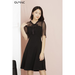 Đầm tay phối lưới bi GUMAC MS11927_DEN