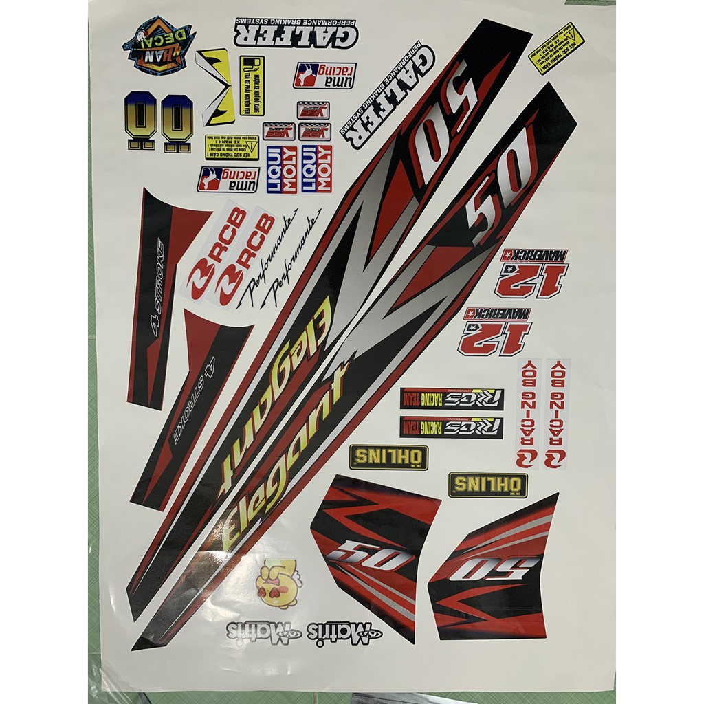 Tem elegant đỏ đen