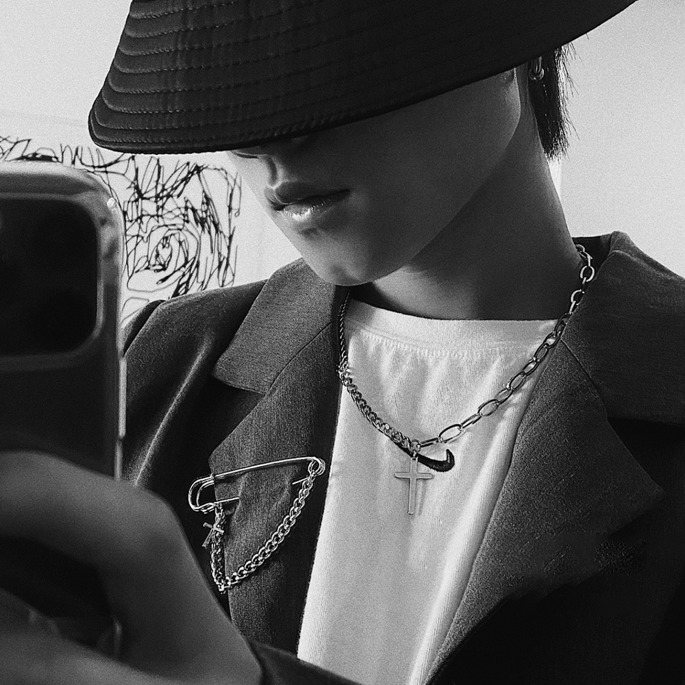 vòng cổ Mặt Thánh Giá Phong Cách Hip Hop Cho Nữ Yanqueens Đồ trang sức Quà tặng
