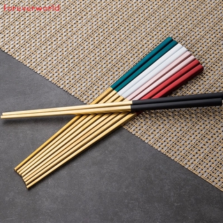 Đôi Đũa Làm Bằng Inox 304 Màu Vàng Đồng Độc Đáo Tiện Dụng