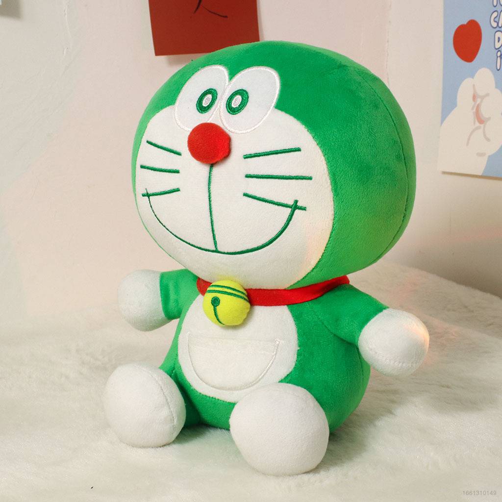 UNIQLO Thú Nhồi Bông Hình Doraemon Màu Xanh Lá Cho Bé