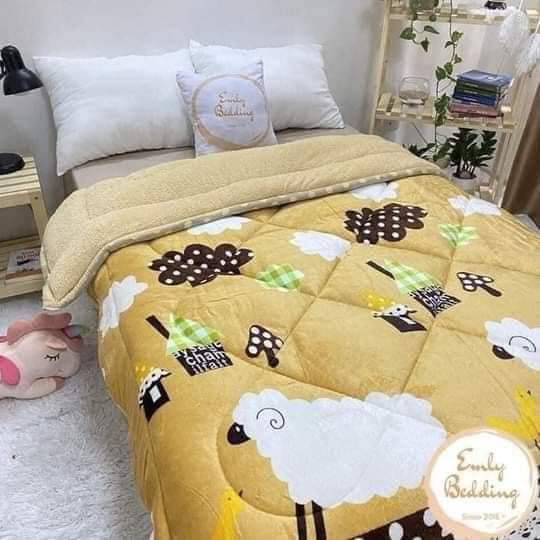 Chăn lông cừu đại hàn cực ấm cực phổng cao cấp , chăn lông cừu đại hàn căng phổng kích thước 1m9x2m1 nặng 2,5kg hot 2021