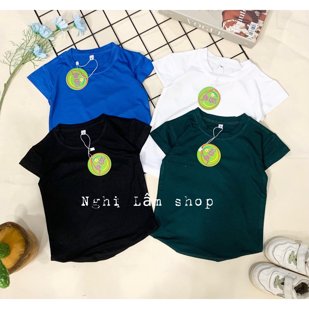 Áo thun trơn áo thun ngắn tay cho bé từ 8-35 kg