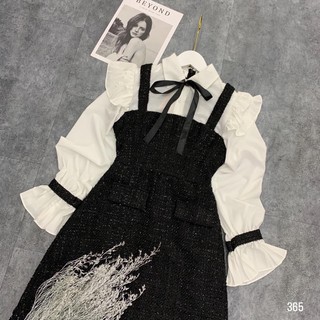 Đầm cổ sơ mi bigsize 60=>90