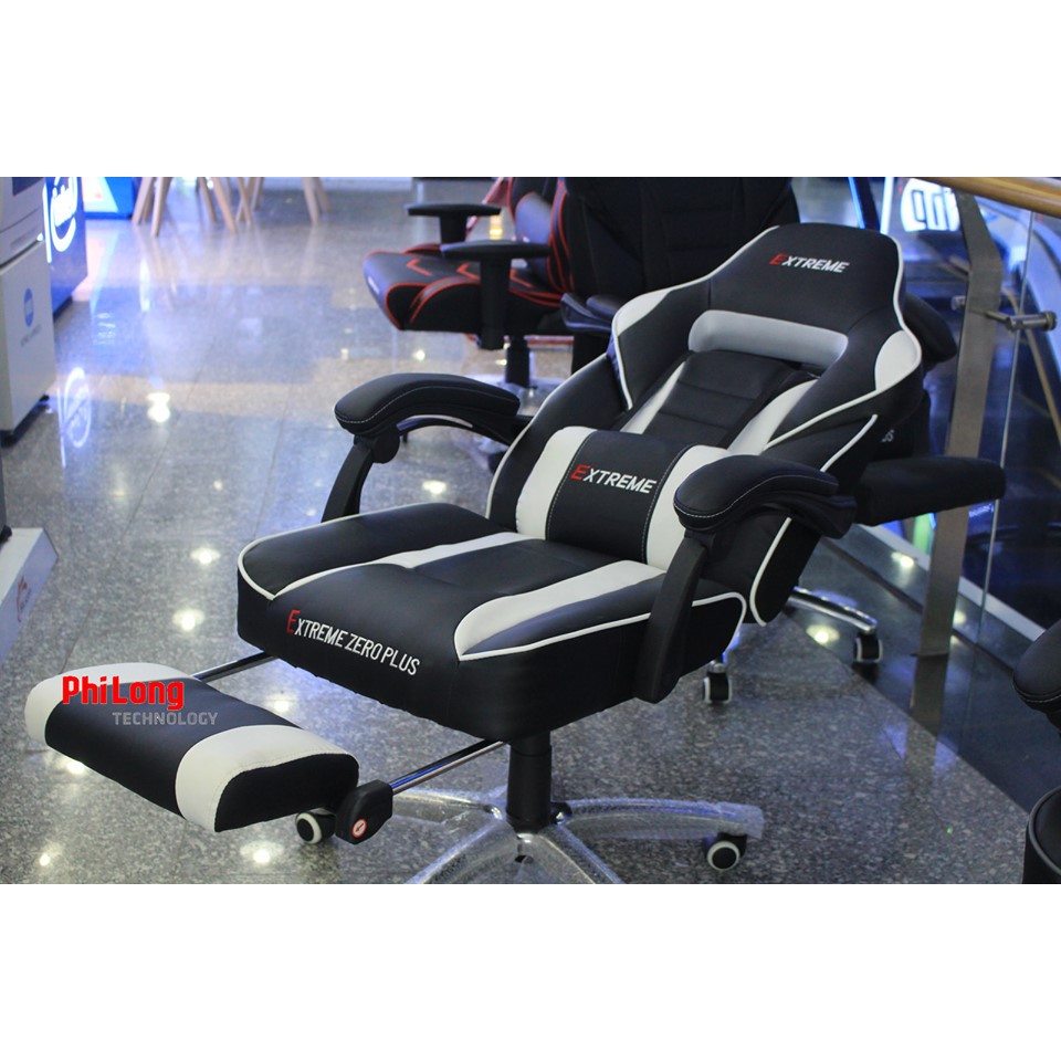 Ghế chơi game EXTREME ZERO PLUS Gaming chịu lực 130kg,có kê chân. Ngả xuống nghỉ ngơi cực kỳ linh hoạt