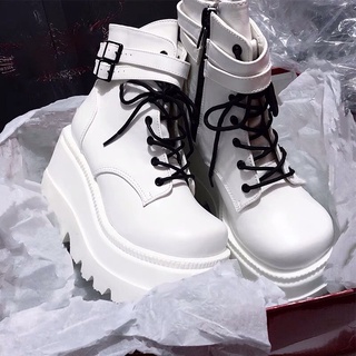 (FREESHIP - SHIP HỎA TỐC) GIÀY BOOTS HARAJUKU ROCK DARK - Giày Boots Đế Bánh Mì
