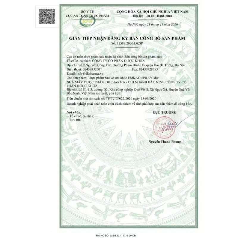Vitamin D3 EMKAO Dạng Xịt