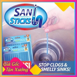 [XẢ KHO+FREE SHIP] Que thông tắc cống, bồn rửa (vỉ gồm 12 que)