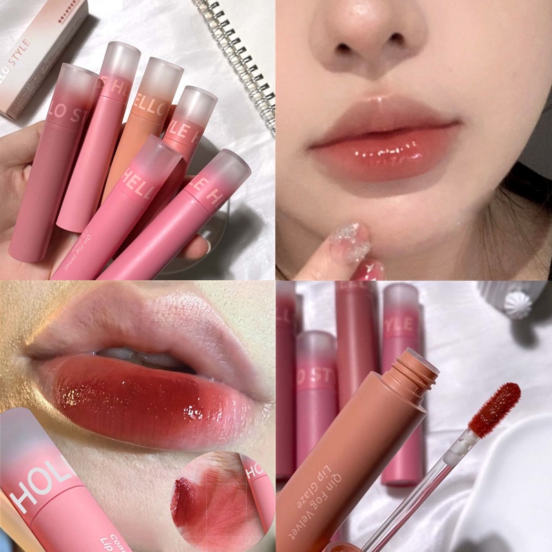 [Hàng mới về]Son tint HELLO STYLE Dạng Lỏng Chống Nước Lâu Trôi Vỏ Hình Dành Cho Học Sinh