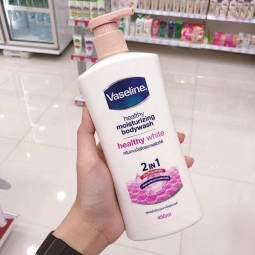 ✅ [CHÍNH HÃNG] Sữa tắm dưỡng ẩm VASELINE Healthy White 2in1 Thái Lan 450ml 🍋 [CHANH XẢ] 🍋