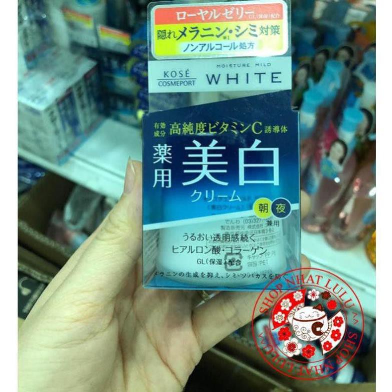 KEM DƯỠNG TRẮNG DA / NƯỚC HOA HỒNG KOSE MOISTURE MILD WHITE NHẬT BẢN