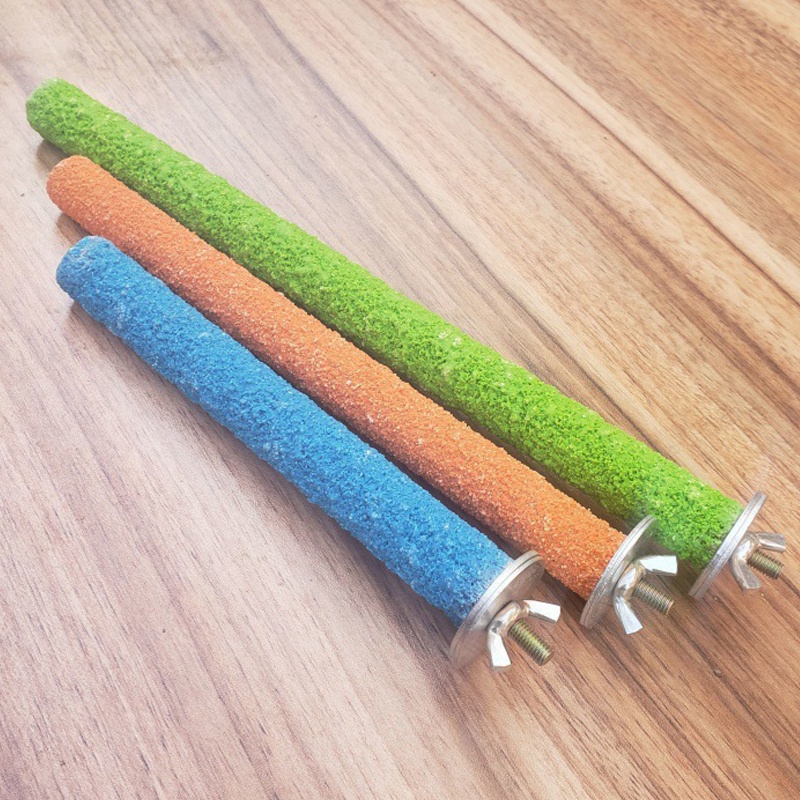 25cm Cầu Mài Móng,Mài Móng Cho Chim Vẹt,Giá Đứng Bằng Gỗ Đồ Chơi Cho Vẹt Màu Sắc Ngẫu Nhiên