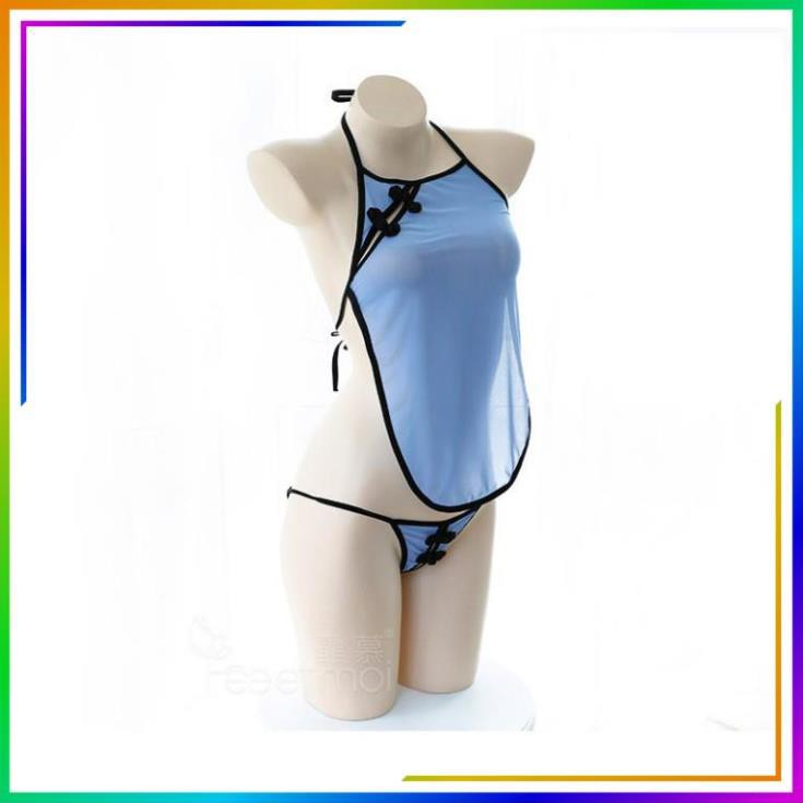 Áo yếm khuy lệch cô gái Trung Hoa Y600 áo yếm thôn nữ xuyên thấu cosplay sexy | BigBuy360 - bigbuy360.vn