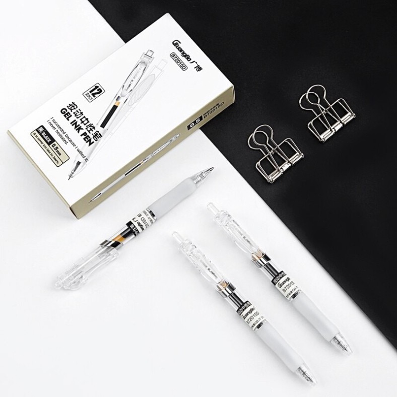 Bút bi nước Guangbo 0.5mm xanh, đen, đỏ B72015M/ B72015R/ B72015D