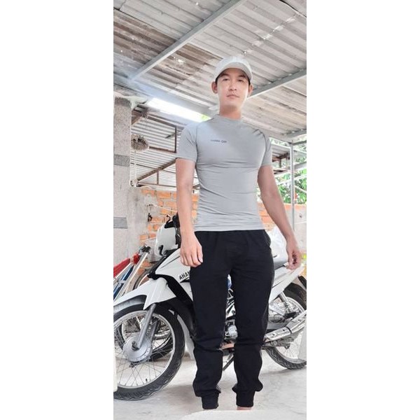 Áo cộc nam  body ngắn tay chất thun lạnh co dãn 4 chiều , tập gymer , thun trơn cổ tròn đẹp nam tính - HQ2 | BigBuy360 - bigbuy360.vn