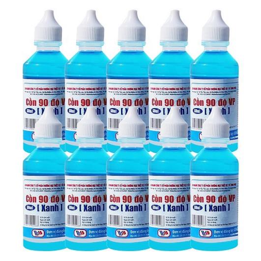 Cồn 90 Độ VP (Xanh) (60ml / Lốc 10 Chai)