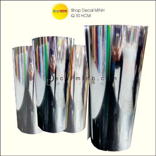 Combo 5 mét Decal Xi Bạc Bóng Gương / Xi Vàng Gương / Xi Bạc Nhôm Mờ .