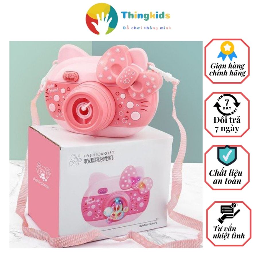 Đồ chơi máy ảnh thổi bong bóng tự động có nhạc- THINGKIDS