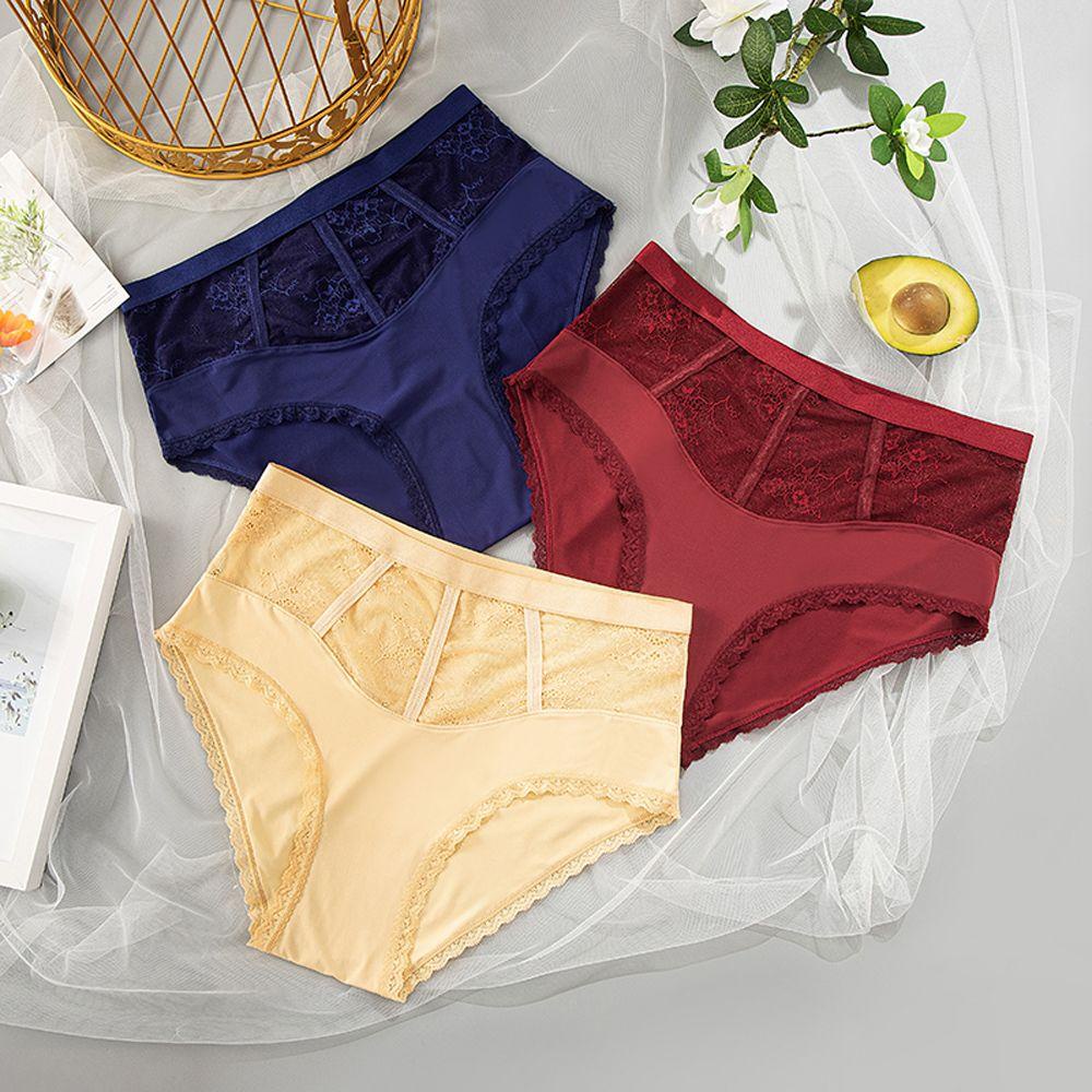 Quần Lót Định Hình Cơ Thể Bằng Lụa Phối Ren Quyến Rũ Dành Cho Nữ