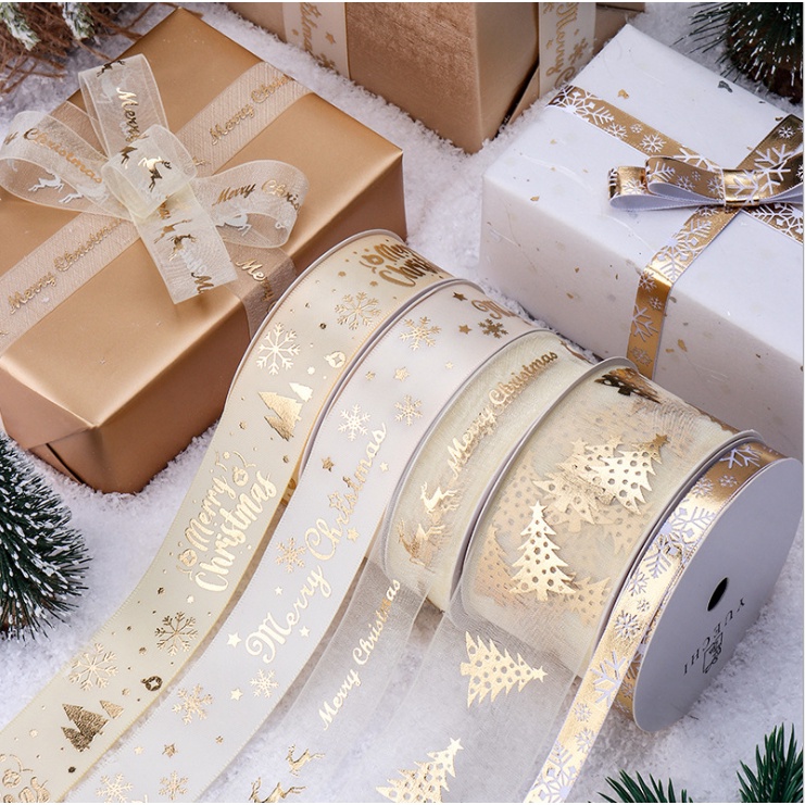 💖Cuộn Dây Ruy Băng Màu Đồng 1M Dùng Trang Trí Hộp Quà