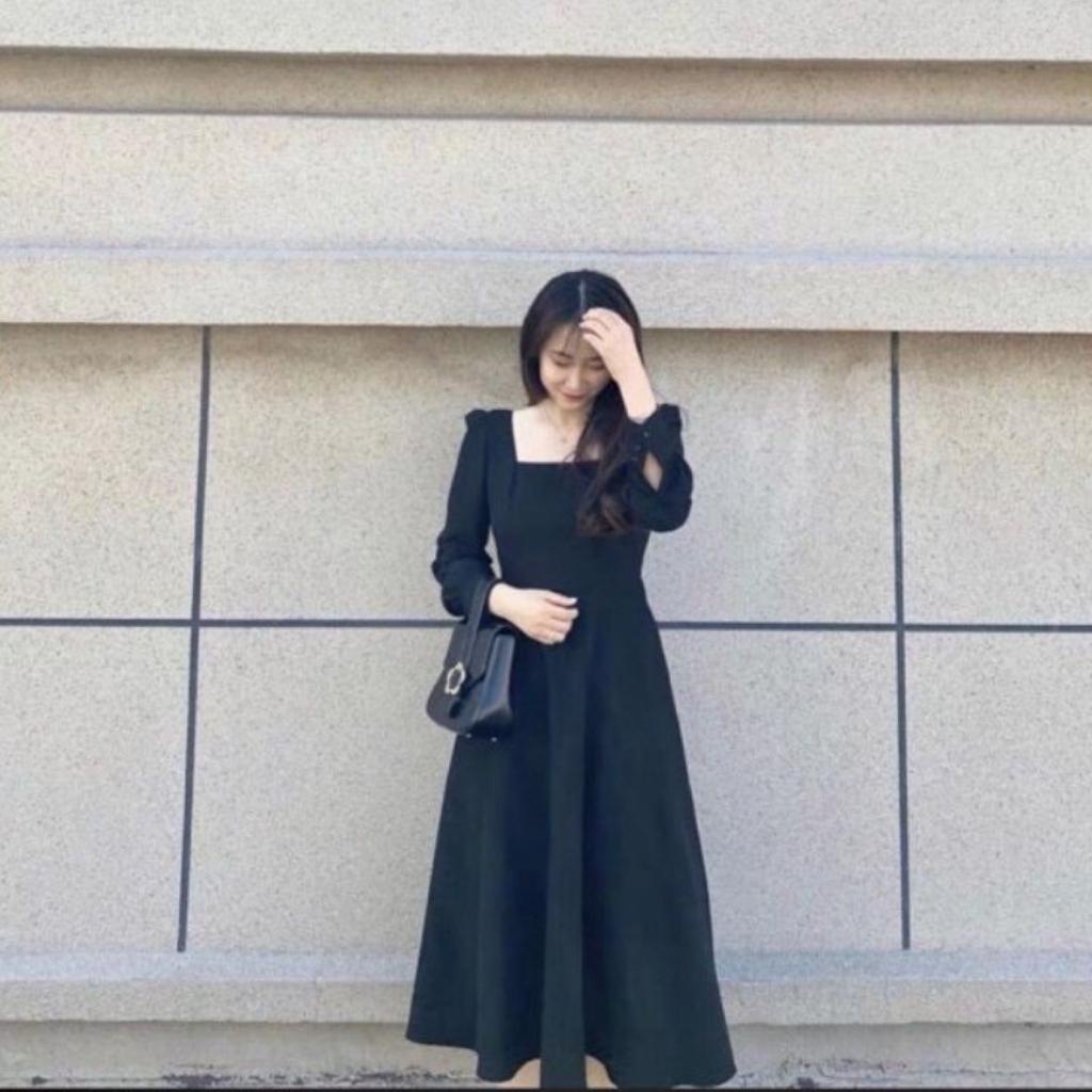 Đầm dự tiệc trắng xòe cổ u vintage | BigBuy360 - bigbuy360.vn