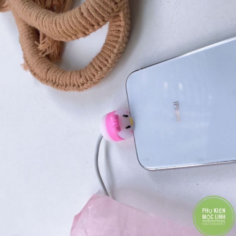 8 mẫu gấu pooh heo pig để lựa  ĐẦU THÚ CẮN CÁP BẢO VỆ CÁP SẠC CHỐNG ĐỨT GẪY DÂY