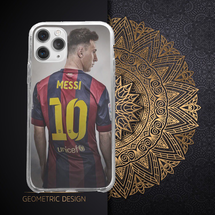 Ốp ĐT bóng đá in hình lưng áo số 10 cậu thủ messi dành cho Iphone 5 đến 12 Promax BAR20210027
