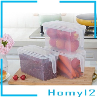 Refrigerator Storage Box Food Container Kitchen Organizer Freezer Bin with Lid