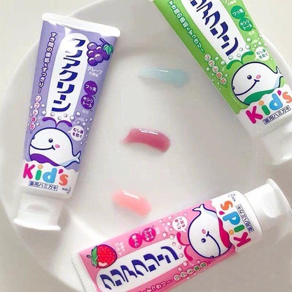 Kem đánh răng KAO kid's nội địa Nhật, đủ vị cho bé từ 3 tuổi