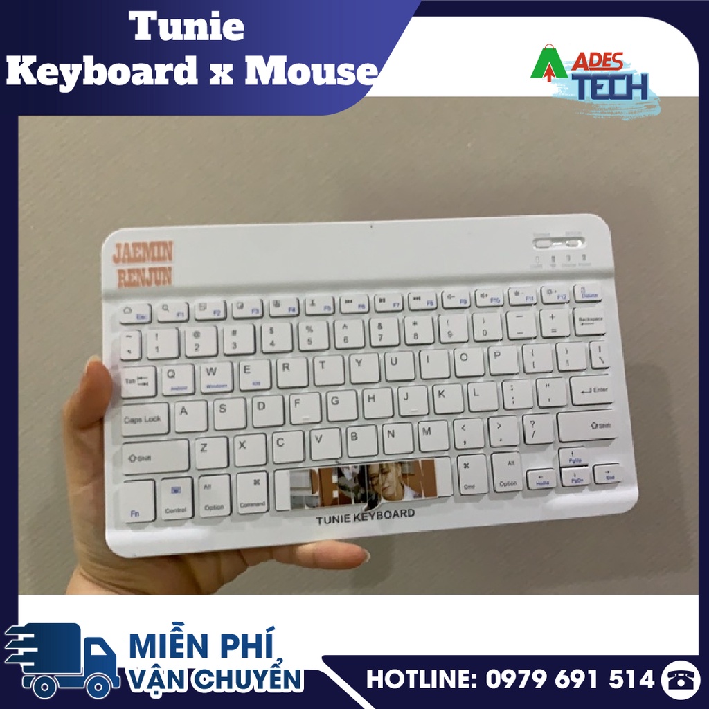 Bàn Phím Bluetooth Không Dây Kèm Chuột Dùng Cho Máy Tính Bảng, Điện Thoại Laptop | Tunie Keyboard x Mouse