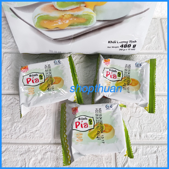 Bánh pía kim sa dứa Tân Huê Viên 480g ( 12 cái  ) - Bánh pía mini tan chảy