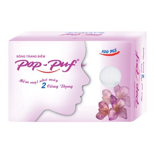 POP-PUF - BÔNG TẨY TRANG POP-PUF 2 CÔNG DỤNG (100pcs)