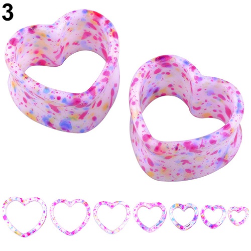 Khuyên nông tai nhựa acrylic kiểu trái tim sành điệu