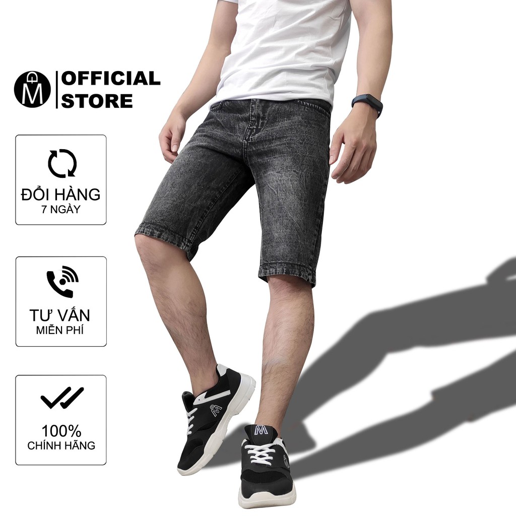 [Mã FAMALLT5 giảm 15% đơn 150K] Quần short jeans nam xám đậm vải dày Q110 MĐ