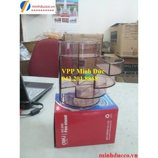 Khay cắm bút 4 ngăn xoay Deli 906. Cốc cắm bút