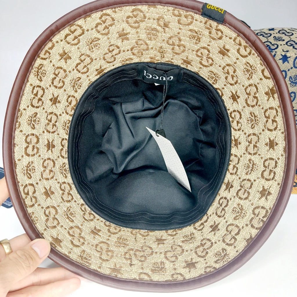 Mũ bucket vành tròn , logo da nổi hổ sắt chất liệu đồng họa tiết cực đẹp