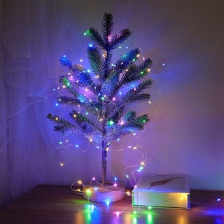 Dây đèn led trang trí fairylight đom đóm có sẵn pin dài 1m-2m.3 chế độ sáng có sẵn pin