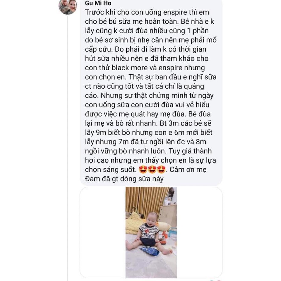 Sữa bột Enfagrow Enspire 581g/ 680g/850g cho bé tư ss tới 3 tuổi