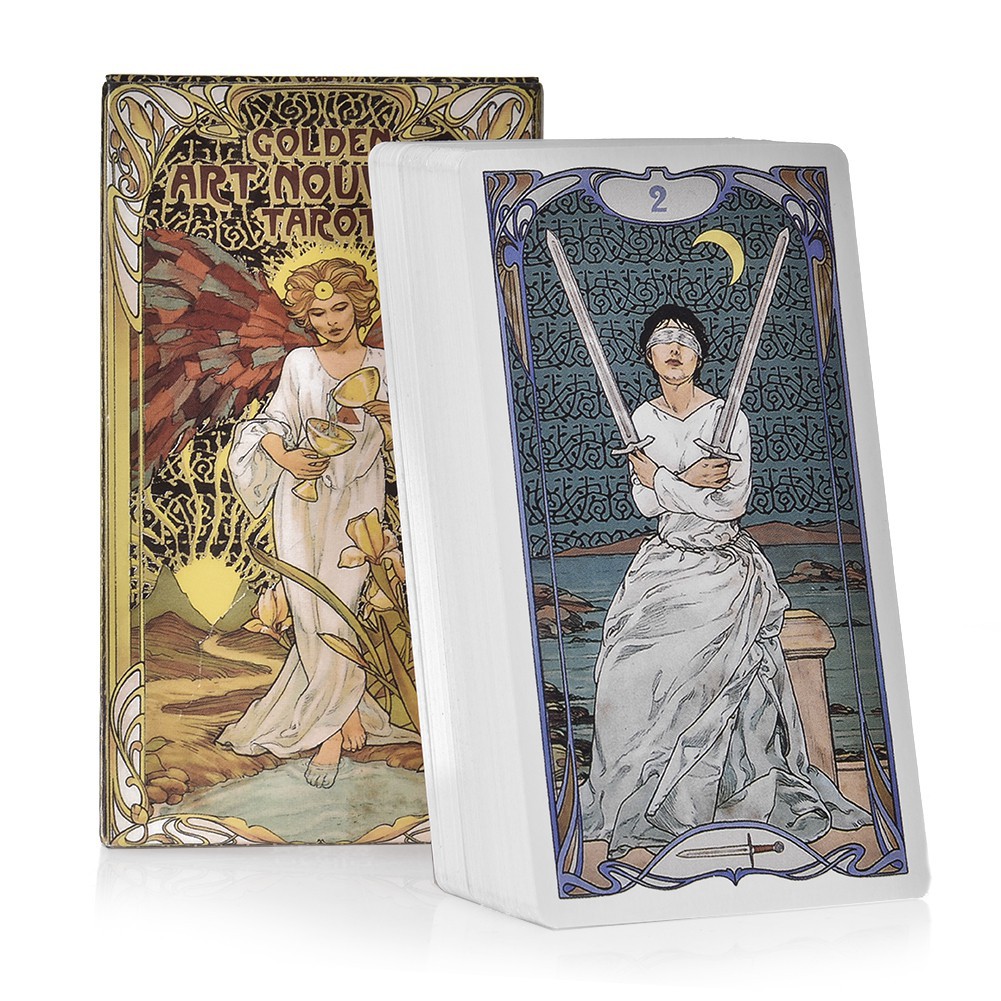 Bộ thẻ bài tarot Golden Art Nouveau có 78 lá  bìa