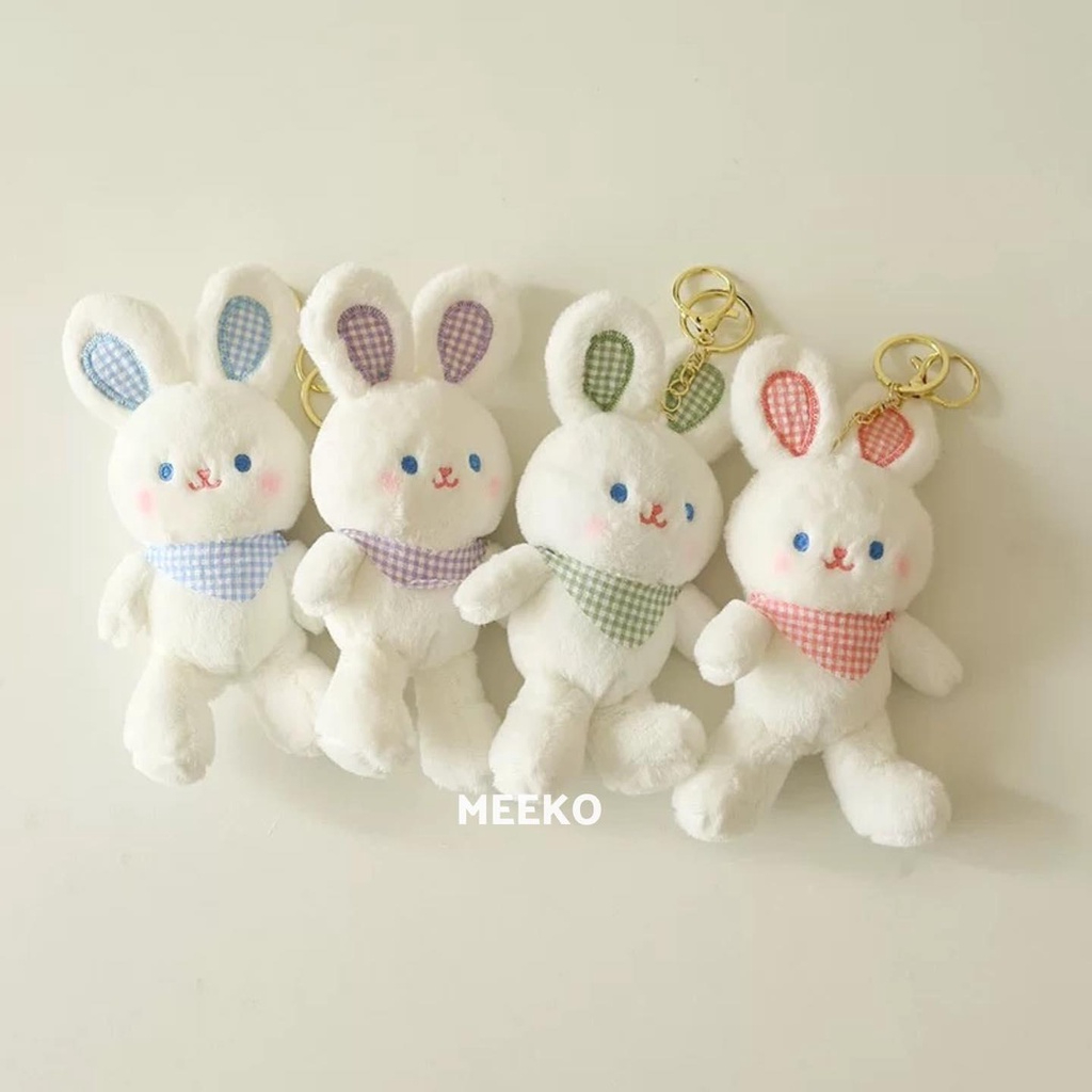 Móc khóa bông mềm mại cao cấp hình cún và thỏ Moca Cute  MEEKO