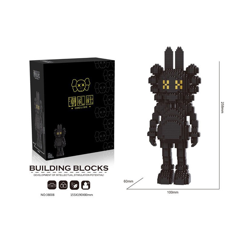 Lego nano block CHAOLI Kaws ngồi 38029 - 38034 Xếp hình nanoblock CHAOLISHE