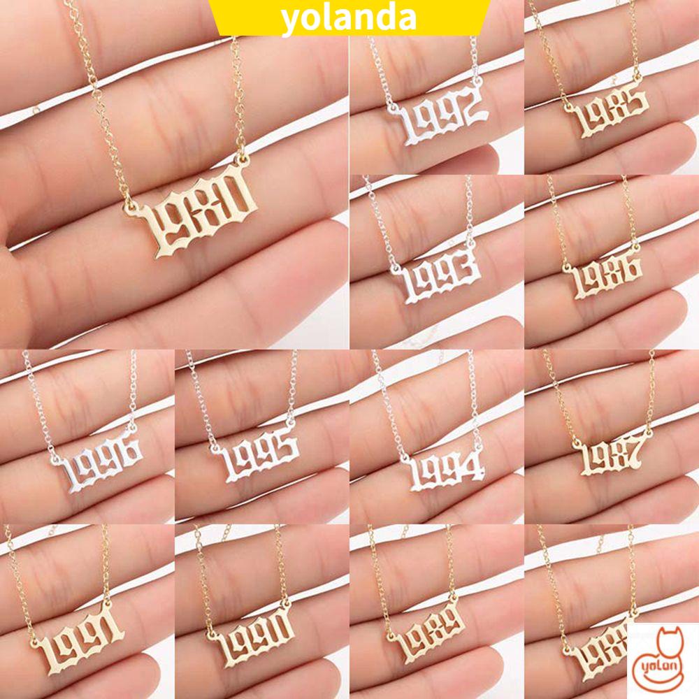 Vòng cổ mặt số năm sinh 1980 đến 2019 cá tính cho nữ