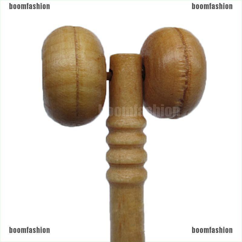 [BOOM] Wooden Roller Health Massager Reflexology Face Body Stress Relief Relax Spa [Fashion]