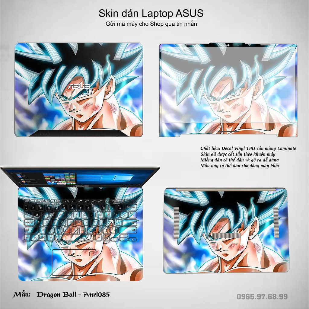 Skin dán Laptop Asus in hình Dragon Ball (inbox mã máy cho Shop)