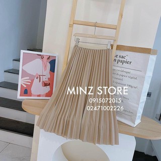 Chân váy xếp li không đai