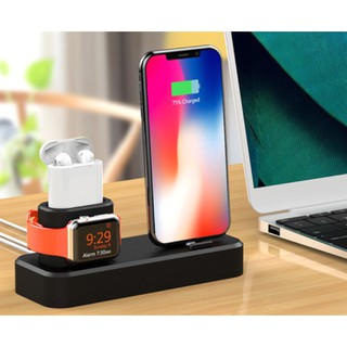 Dock sạc 3 trong 1 tương thích với :Apple Watch Airpods iPhone