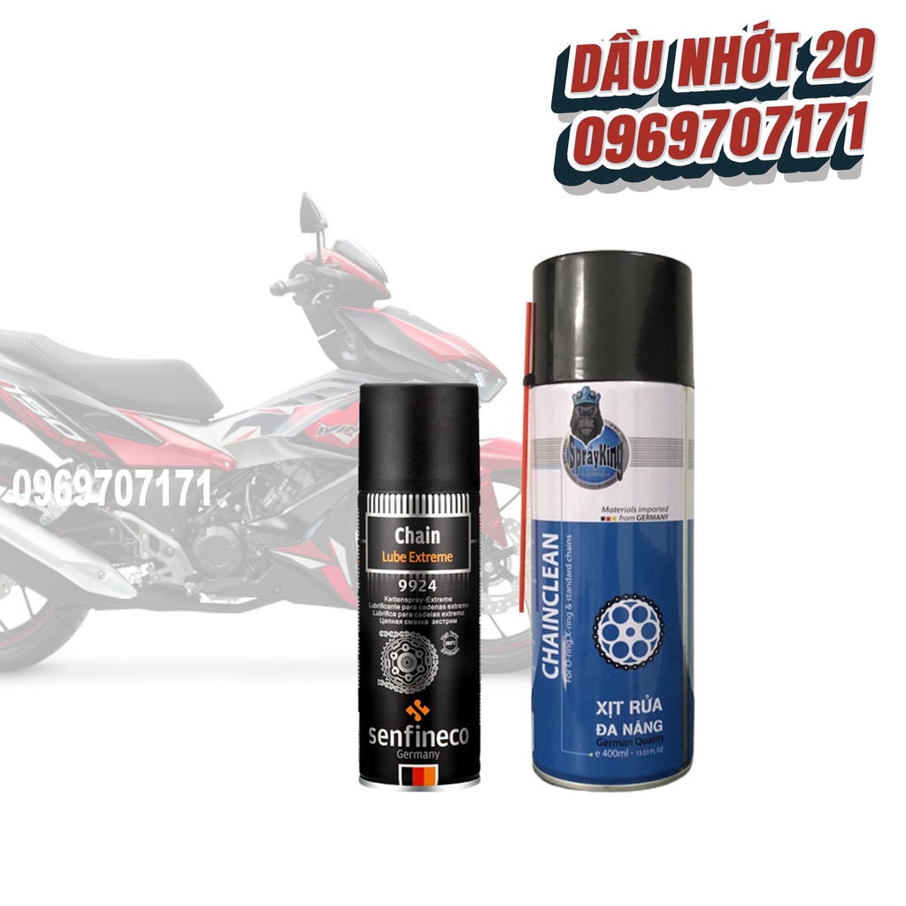 [Tặng rửa sên sprayking] Chai Xịt Dưỡng Sên - Senfineco Chain Lub Extreme 9924 [200ML]