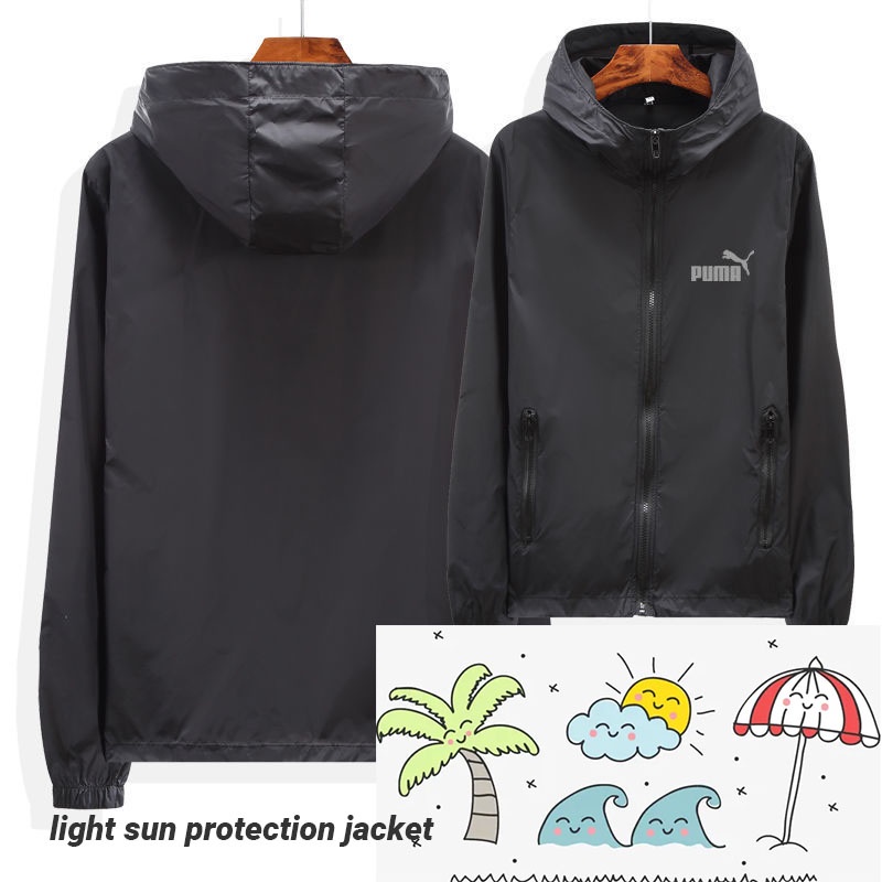 Áo Khoác Chống Nắng Có Mũ Trùm Thiết Kế Mỏng Kiểu Dáng Đơn Giản Thời Trang Dành Cho Cả Nam Và Nữ